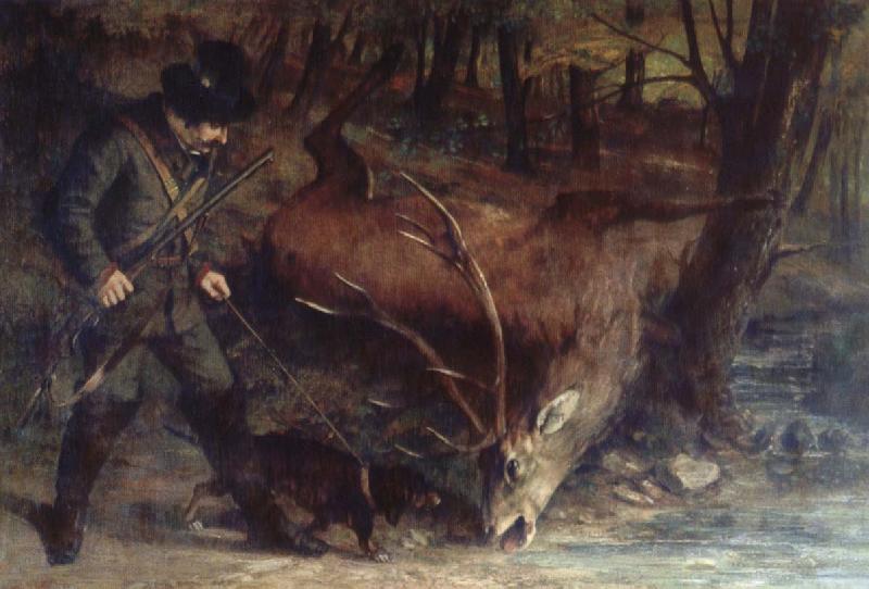 Gustave Courbet The German Huntsman oil painting image